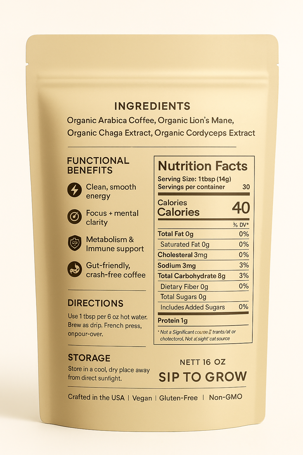 Sip To Grow – Regular Roast Mushroom Coffee
